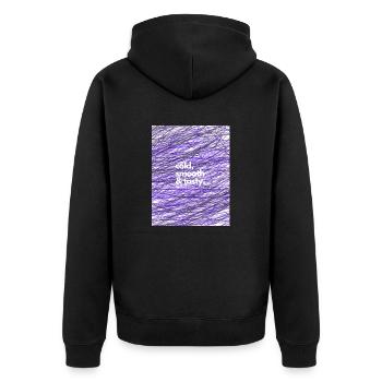 cold smooth tasty 7 - Unisex Premium Bio Zip Hoodie - Schwarz - Hinten - Nico (187cm)