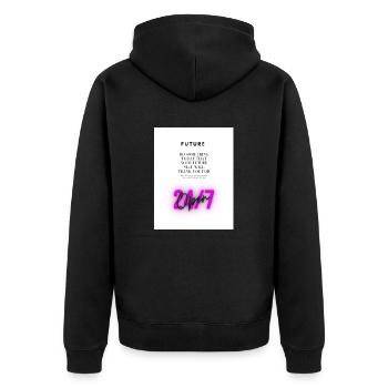 cold smooth tasty 6 - Unisex Premium Bio Zip Hoodie - Schwarz - Hinten - Nico (187cm)