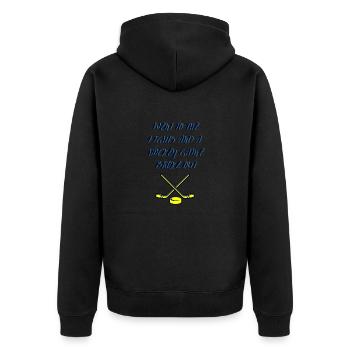 Je suis allé aux bagarres et une partie de hockey a éclaté - Veste à capuche bio Premium Unisexe - noir - Dos - Nico (187cm)