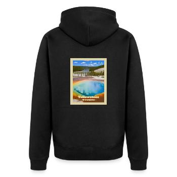 Parc national de Yellowstone - Veste à capuche bio Premium Unisexe - noir - Dos - Nico (187cm)