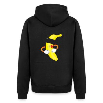 Drôle de banane - Veste à capuche bio Premium Unisexe - noir - Dos - Nico (187cm)