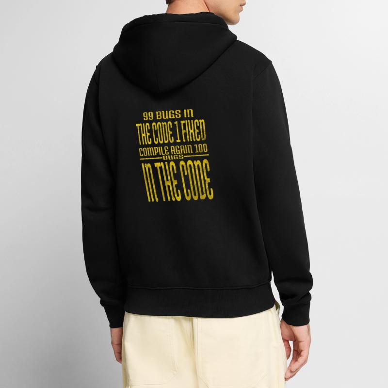 frontend developer computer programming present Unisex Premium Organic Zip Hoodie