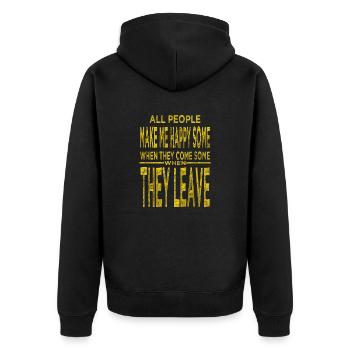 Agriculture Agriculteurs Épouse T-shirts - Veste à capuche bio Premium Unisexe - noir - Dos - Nico (187cm)