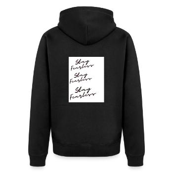 sommer hot - Unisex Premium Bio Zip Hoodie - Schwarz - Hinten - Nico (187cm)