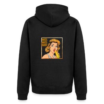 Mais Mais Baby - Unisex Premium Bio Zip Hoodie - Schwarz - Hinten - Nico (187cm)