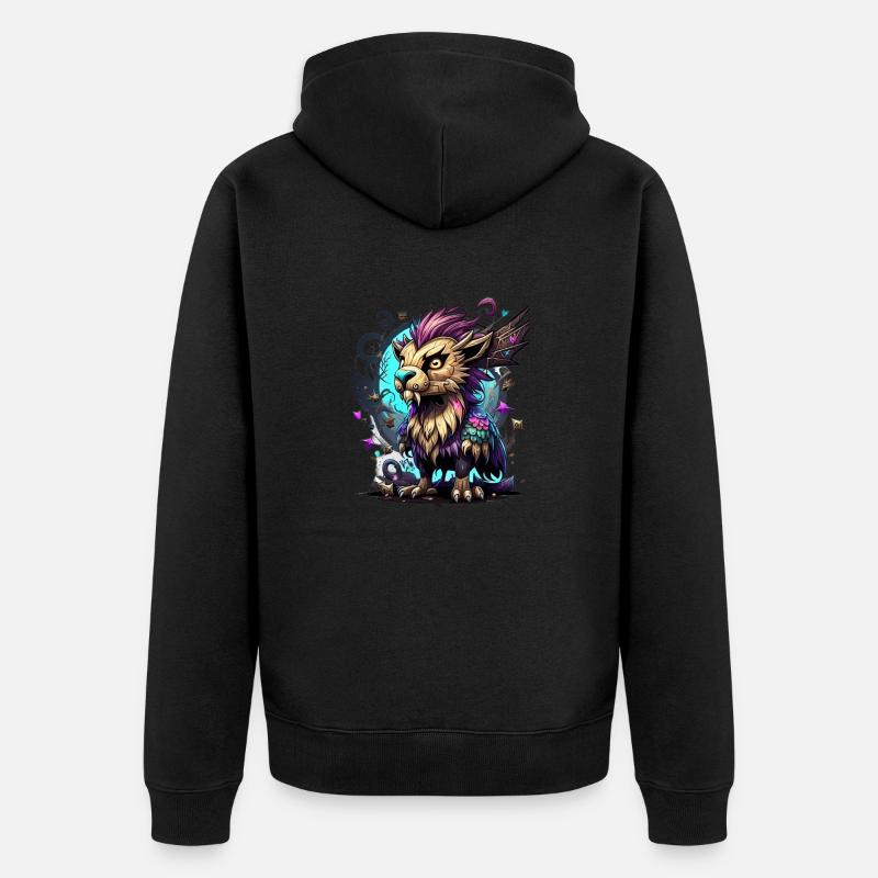 Monstre graffiti - Veste à capuche bio Premium Unisexe - noir