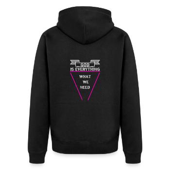 Dieu est toujours rose 2 - Veste à capuche bio Premium Unisexe - noir - Dos - Nico (187cm)