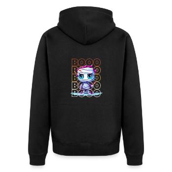 Chibi Wrap & Booo! Maman mignonne Tee ! - Veste à capuche bio Premium Unisexe - noir - Dos - Nico (187cm)
