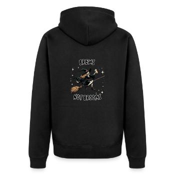 Des brassages, pas des balais à Halloween - Veste à capuche bio Premium Unisexe - noir - Dos - Nico (187cm)