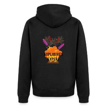 Explosives Expert New Year´s Eve Happy New Year - Unisex Premium Organic Zip Hoodie - black - Back - Nico (187cm)
