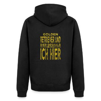 18 geburtstag 30 geburtstag lustige sprüche feiern - Unisex Premium Bio Zip Hoodie - Schwarz - Hinten - Nico (187cm)