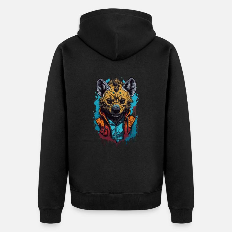 Hyène - Veste à capuche bio Premium Unisexe - noir