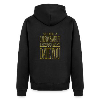 Funny Sayings Astronomy Tshirt Geek Quote Art - Unisex Premium Organic Zip Hoodie - black - Back - Nico (187cm)