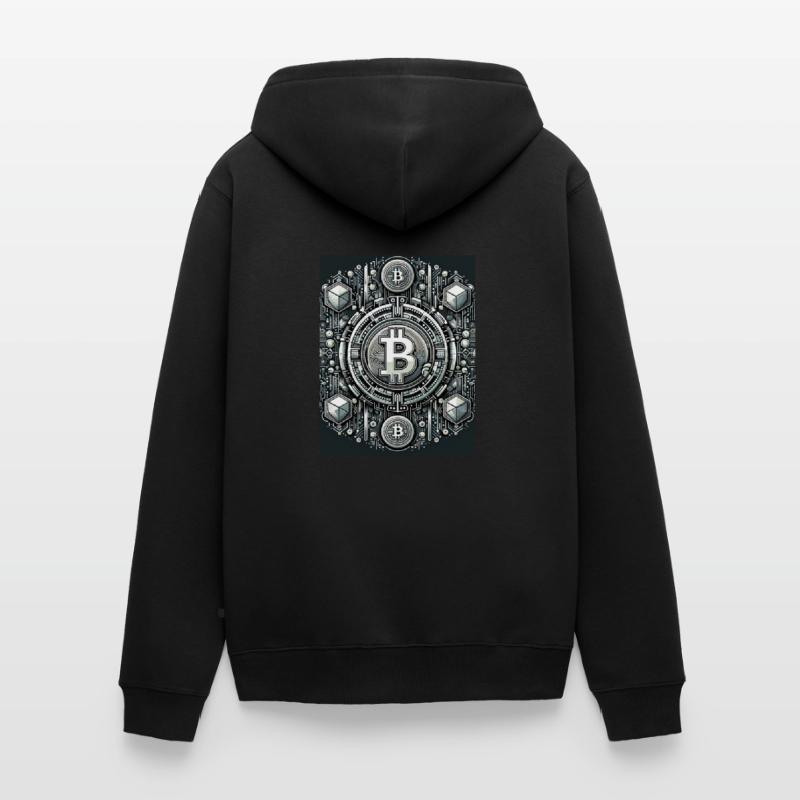 Crypto Frontier: Digital Evolution Unisex Premium Bio Zip Hoodie