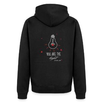You are the light of my life-amour - Veste à capuche bio Premium Unisexe - noir - Dos - Nico (187cm)