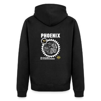 Moteur PHOENIX - Veste à capuche bio Premium Unisexe - noir - Dos - Nico (187cm)