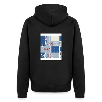 Et même plus. Et même plus. - Veste à capuche bio Premium Unisexe - noir - Dos - Nico (187cm)