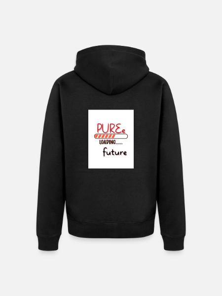 Pure future. Pure pleasure. - Unisex Premium Organic Zip Hoodie - black