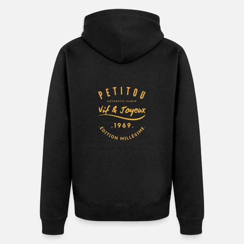 « Petitou 1969 » - Veste à capuche bio Premium Unisexe - noir