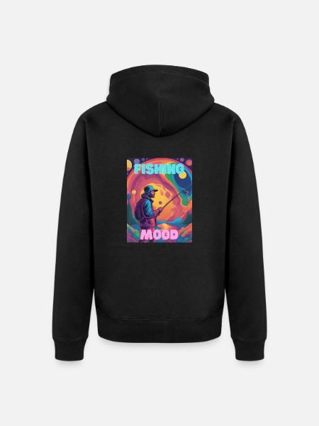 Fishing Mood - Unisex Premium Bio Zip Hoodie - Schwarz