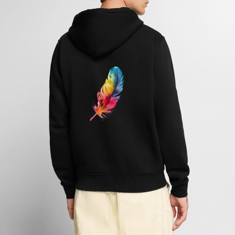 Bird feather: Lightweight with ingenious function Unisex Premium Organic Zip Hoodie