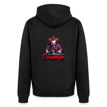 Tour de clown - Veste à capuche bio Premium Unisexe - noir - Dos - Nico (187cm)
