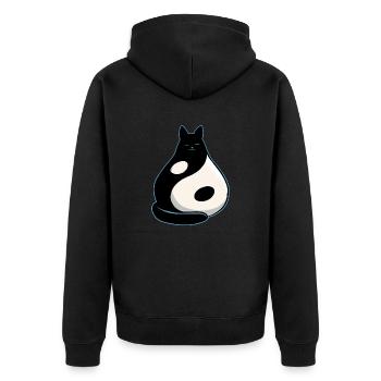 Chat YinYang - Veste à capuche bio Premium Unisexe - noir - Dos - Nico (187cm)