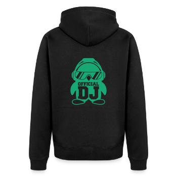 Penguin Official DJ Bird Party Club Music Celebrations - Unisex Premium Organic Zip Hoodie - black - Back - Nico (187cm)