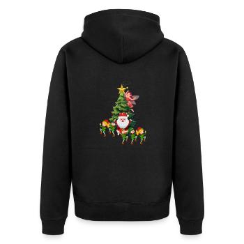 Noël enchanté - Veste à capuche bio Premium Unisexe - noir - Dos - Nico (187cm)
