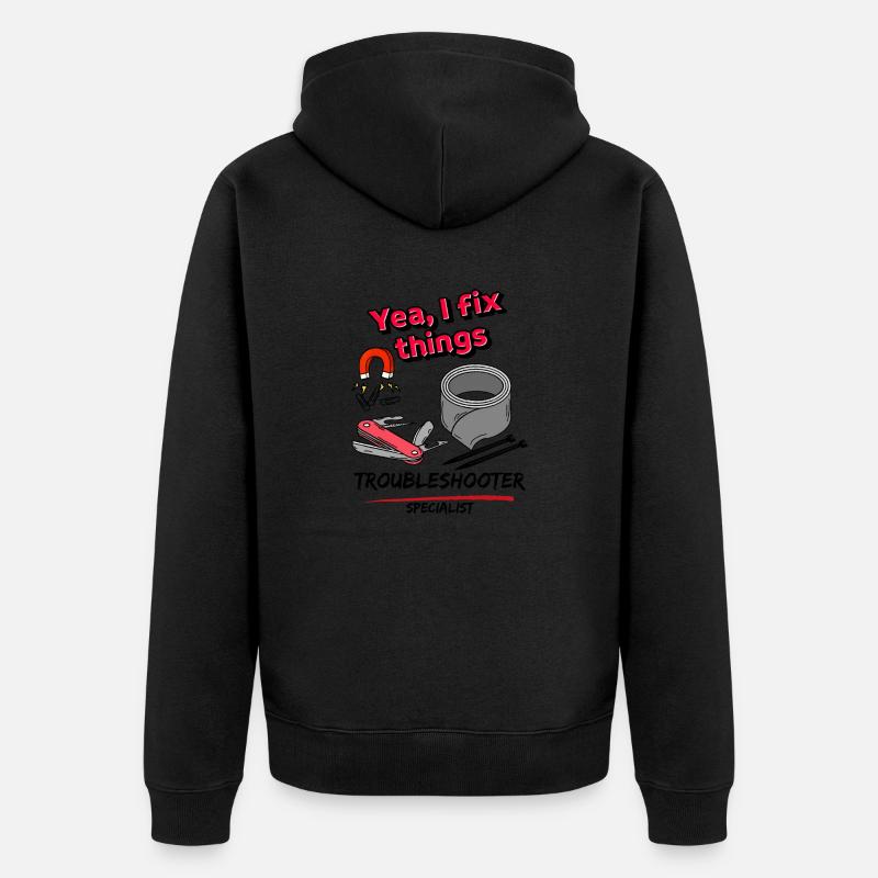 Ouais, je répare les choses - Veste à capuche bio Premium Unisexe - noir
