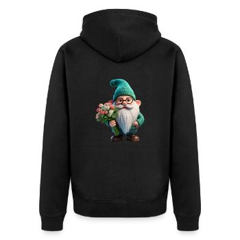 Nain de jardin Saint-Valentin - Veste à capuche bio Premium Unisexe - noir - Dos - Nico (187cm)