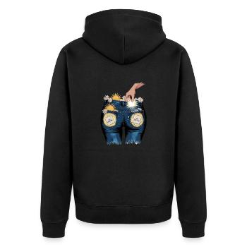You Matter - Uplifting Positivity Artwork - Unisex Premium Organic Zip Hoodie - black - Back - Nico (187cm)