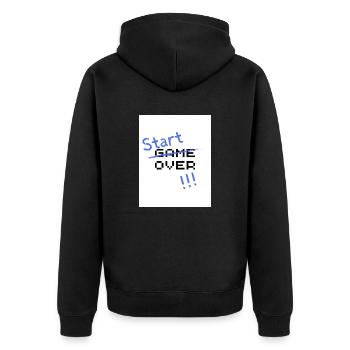 1000151359 - Unisex Premium Bio Zip Hoodie - Schwarz - Hinten - Nico (187cm)