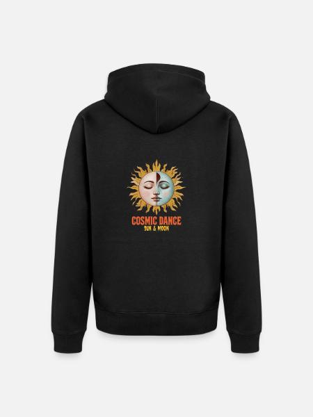 Cosmic Dance Spirituality Gift - Unisex Premium Organic Zip Hoodie - black