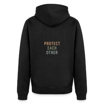se protéger mutuellement Cadeau - Veste à capuche bio Premium Unisexe - noir - Dos - Nico (187cm)