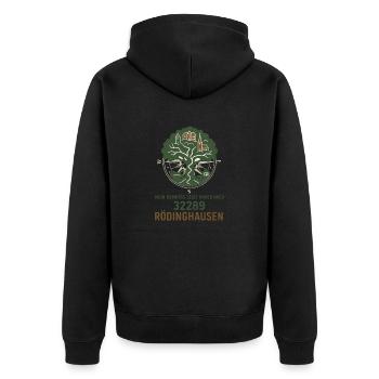 Ma boussole indique Rödinghausen - Veste à capuche bio Premium Unisexe - noir - Dos - Nico (187cm)