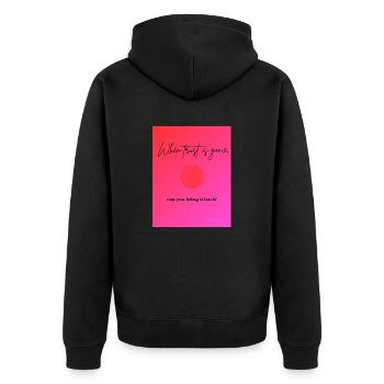 when trust is gone - Veste à capuche bio Premium Unisexe - noir - Dos - Nico (187cm)