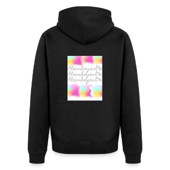 Flamboyante - Veste à capuche bio Premium Unisexe - noir - Dos - Nico (187cm)