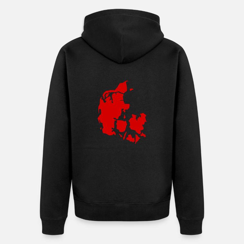 Dänemark - Unisex Premium Bio Zip Hoodie - Schwarz