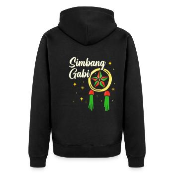 Pinoy Christmas Design für stolze Filipinos - Unisex Premium Bio Zip Hoodie - Schwarz - Hinten - Nico (187cm)