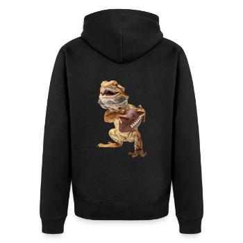 Dragons barbus football - Veste à capuche bio Premium Unisexe - noir - Dos - Nico (187cm)