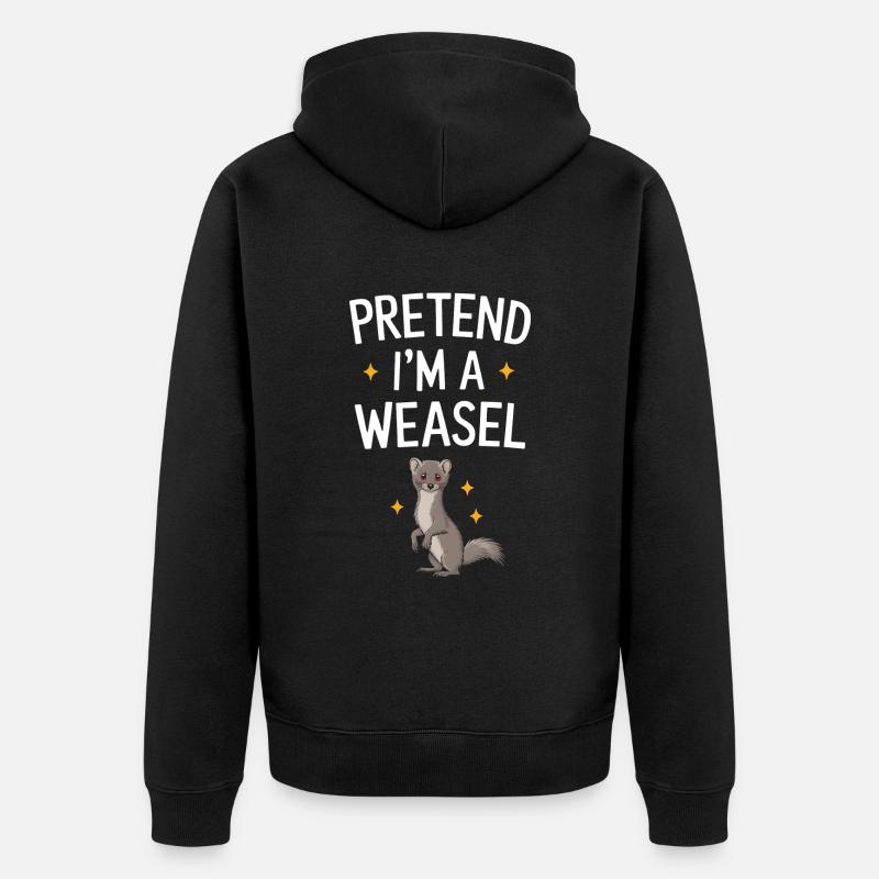Wiesel - Unisex Premium Bio Zip Hoodie - Schwarz