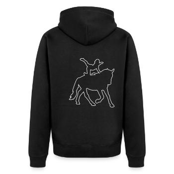 Exercices d’équilibre Gymnastique équestre masculine - Veste à capuche bio Premium Unisexe - noir - Dos - Nico (187cm)