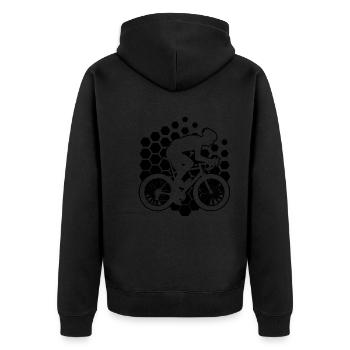 Vélo de route Vélo de route Vélo de route Vélo de route Femmes - Veste à capuche bio Premium Unisexe - noir - Dos - Nico (187cm)
