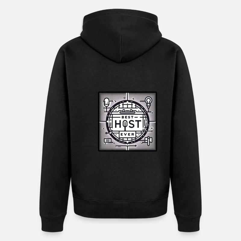 Best Host Ever 24 - Unisex Premium Bio Zip Hoodie - Schwarz