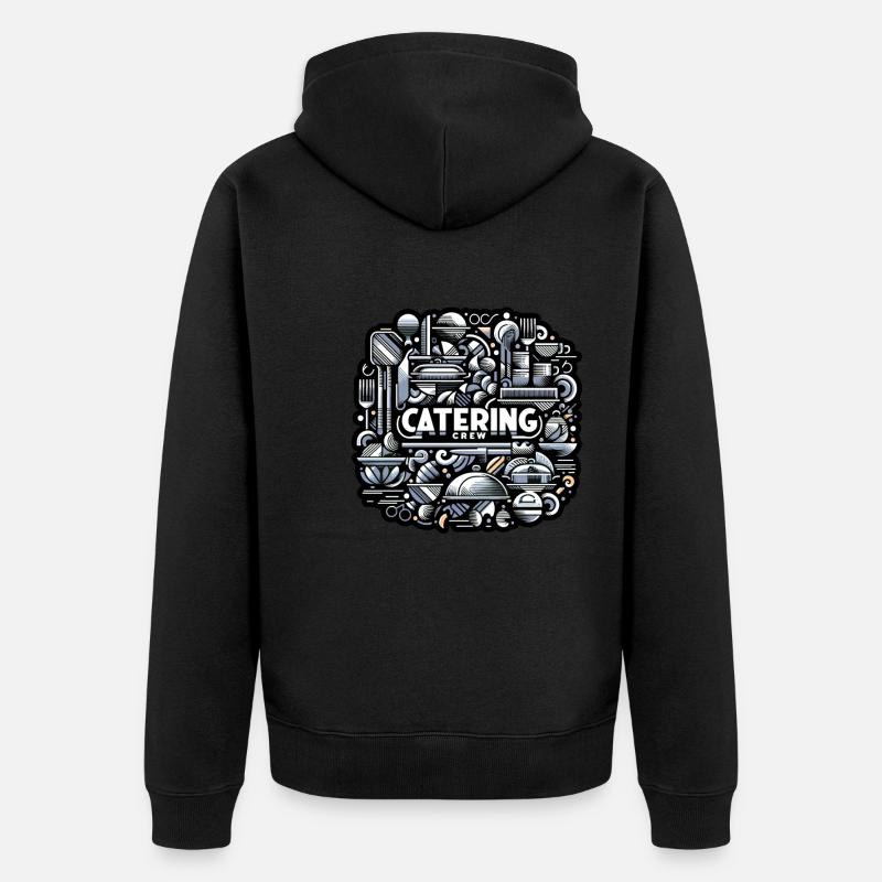 Équipe de restauration 6 - Veste à capuche bio Premium Unisexe - noir