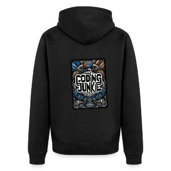 Accro au codage 14 - Veste à capuche bio Premium Unisexe - noir - Dos - Nico (187cm)