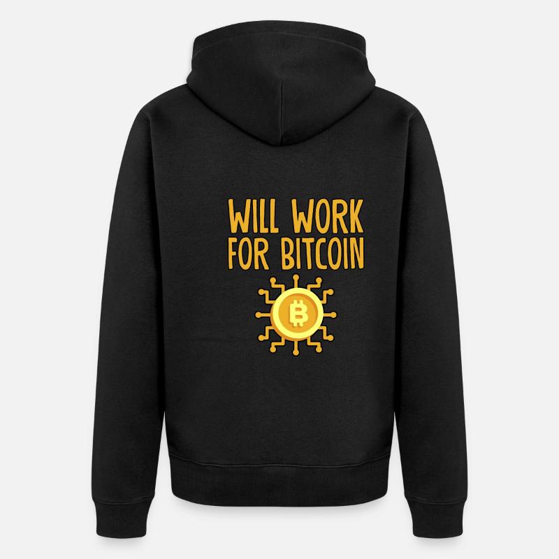 Fonctionnera pour Bitcoin 4 - Veste à capuche bio Premium Unisexe - noir