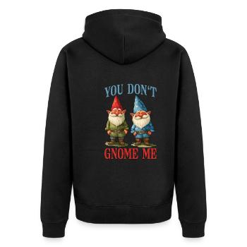 Tu ne me gnomes pas 12 - Veste à capuche bio Premium Unisexe - noir - Dos - Nico (187cm)