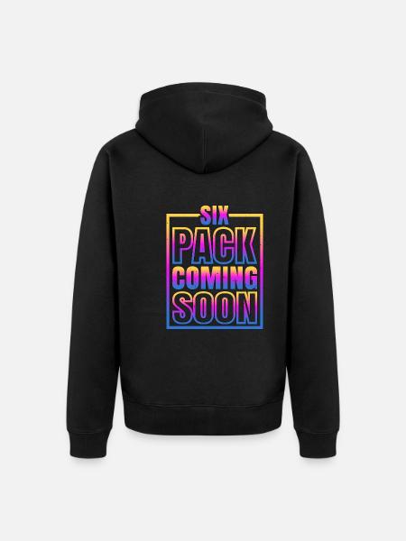 Six Pack Coming Soon 62 - Unisex Premium Bio Zip Hoodie - Schwarz
